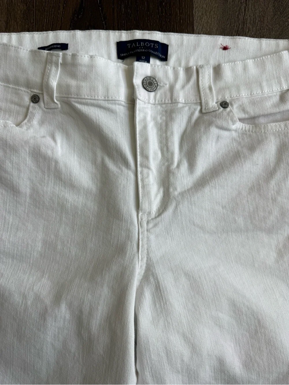 Talbots Women’s White Straight-Leg Jeans Size 12